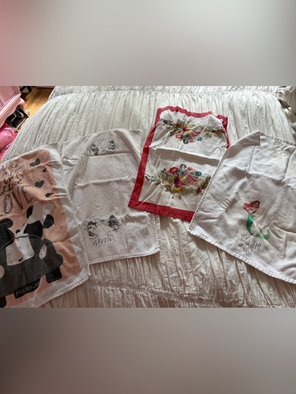 Lot of Disney kitchen towels